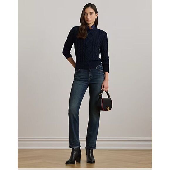 Lauren Ralph Lauren High-Rise Straight Ankle Jeans Size 4 - Picture 1 of 7